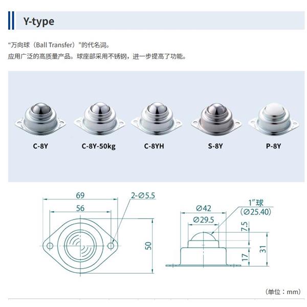 FREEBEAR福力百亞萬(wàn)向球單元FU-P8L-700
